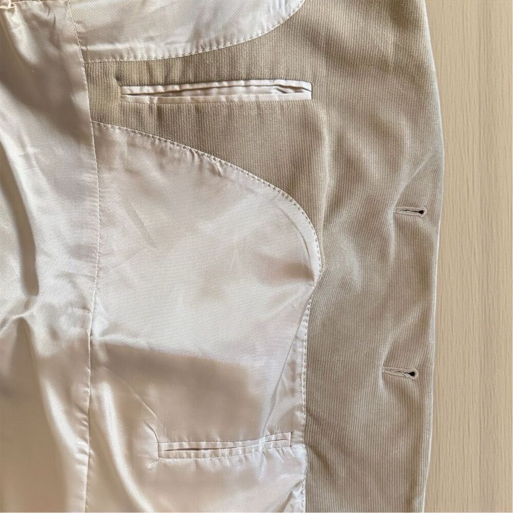 Andrew Fezza Italian Inspired Men's Beige Soft Corduroy Blazer Vintage 90s - Picture 12 of 12